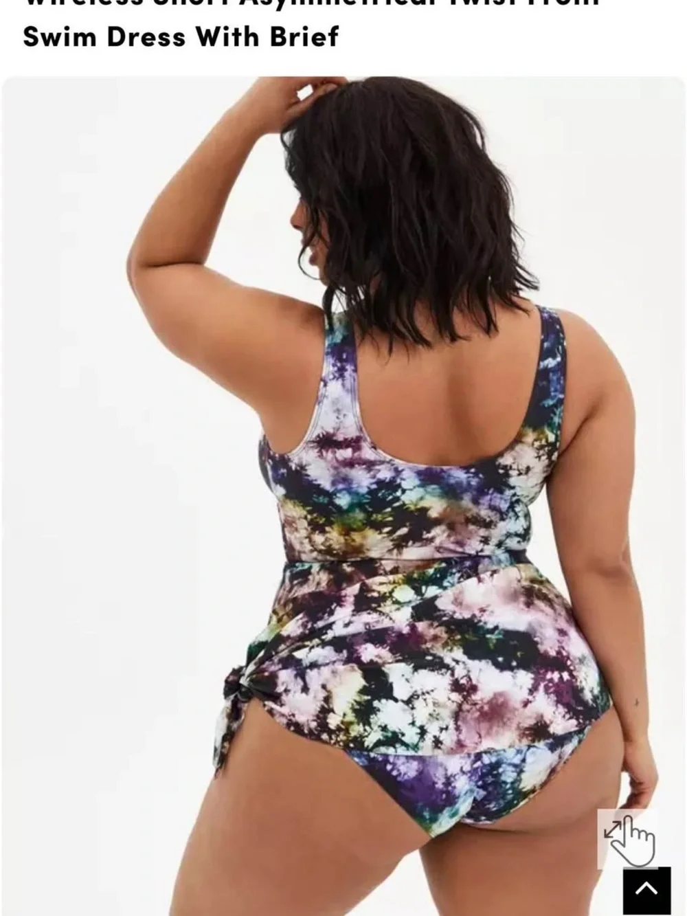 torrid EUC Multi-Color Tie-Dye Wireless One-Piece Swim Dress